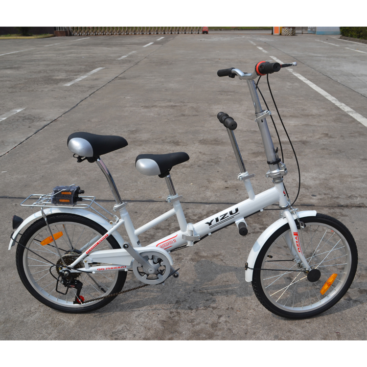 旅行自行车双人自行车 20寸亲子折叠自行车 可折叠轻便自行车批发3