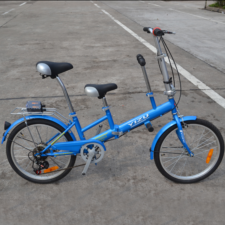 旅行自行车双人自行车 20寸亲子折叠自行车 可折叠轻便自行车批发5