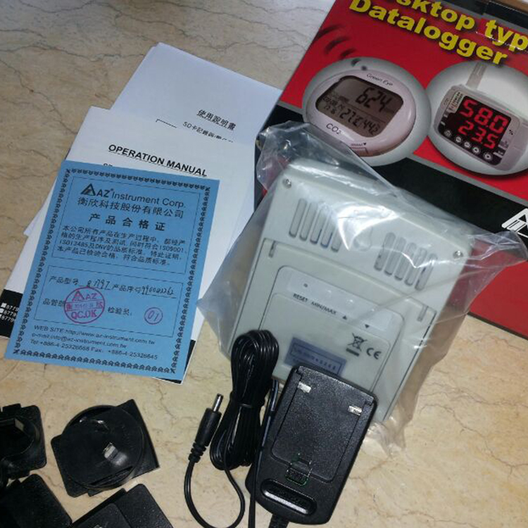 衡欣AZ-87799桌上型WBGT SD卡温湿度记录器（外接温度）1