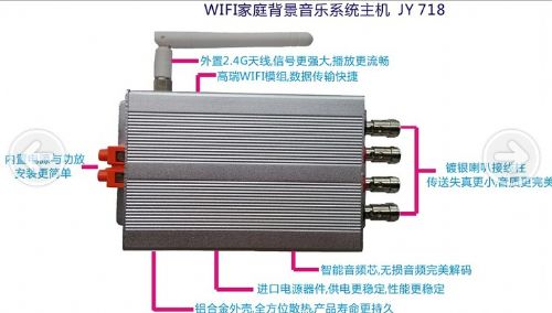 无线wifi背景音乐功放主机JY-718 仪器仪表