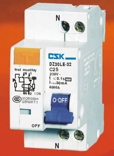 DZ30LE-63系列漏电小型断路器 电气联接