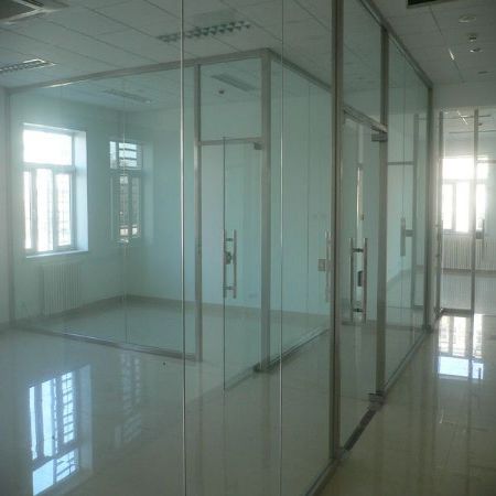 不锈钢玻璃隔断 铝合金框架结构隔断 办公室隔断 通用包装