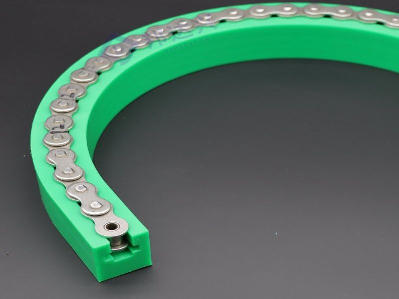 聚乙烯链条导轨12a双排u型导轨输送环形导轨塑料滑块导向件耐磨条
