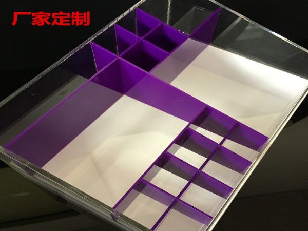 有机玻璃透明展示多格盒子 塑料建材1