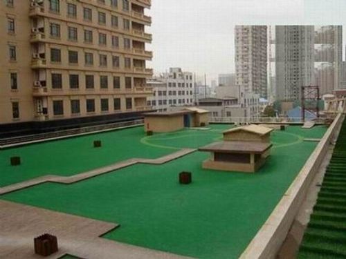 屋顶人造草坪铺装 塑料建材