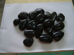 石材 黑色特级鹅卵石p-0009