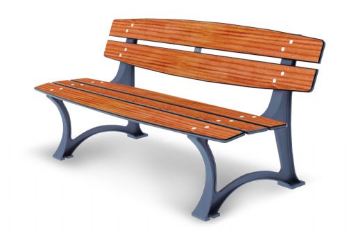 防变形 防水 铸件&密胺) 木纹公园休闲长椅(防火