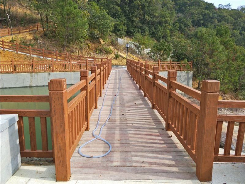 深圳仿木栏杆水利河道防护工程 园艺工具