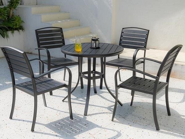 厂家定制雅亭家具YT-0008铝制休闲桌椅户外露天餐厅桌椅组