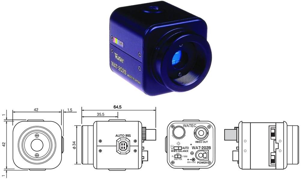 园艺工具 日本Watec摄像机202D工业摄像机