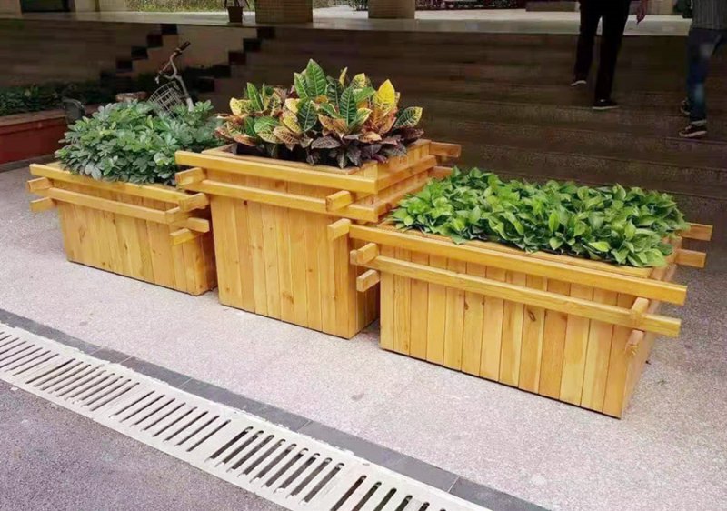 献县瑞达市政绿化花架碳化实木花盆 园艺工具
