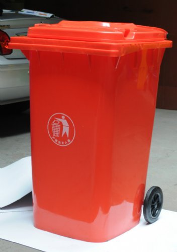 园艺工具 红色100升塑料垃圾桶