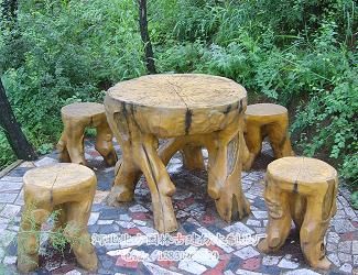园艺工具 北方园林仿木桌椅