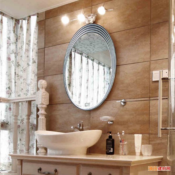 装饰古典台前镜 卫浴镜 壁挂椭圆形挂式卫生间镜子 北欧浴室装饰镜1