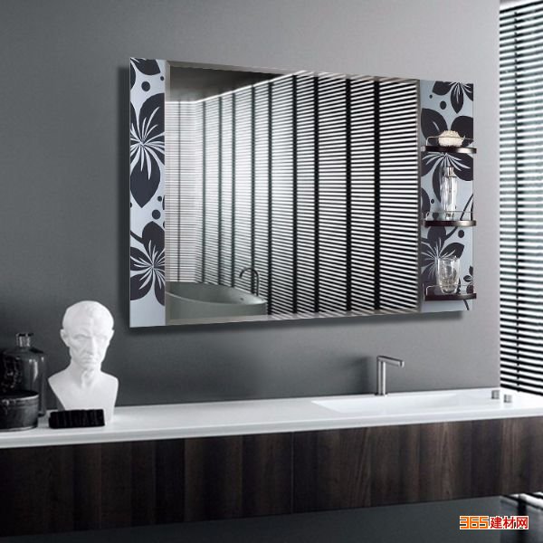 活动房 简约欧式美式椭圆卫浴镜 涟漪挂式卫生间镜子 奢华浴室镜