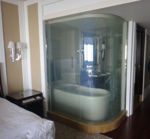 活动房 酒店浴室投影玻璃