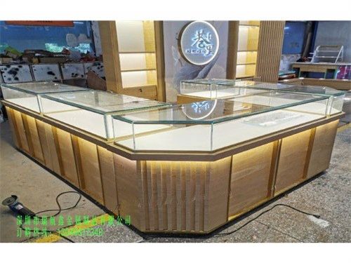 创意陈列展柜厂家定制 不锈钢玻璃钻石柜 广东高档珠宝店展示柜
