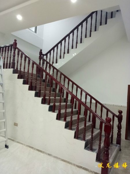 海南乐东县双边实木楼梯扶手供应-厂家批发定制价格优惠、包安装
