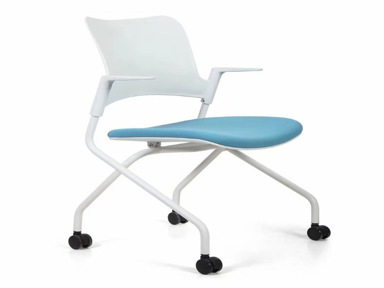 塑料学习椅智慧教室学生课桌椅折叠办公会议椅1