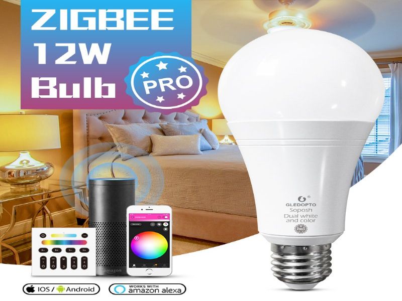 新款LED智能灯12W RGBCCT球泡灯 定时 远程 调光调色ZIGBEE