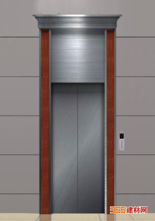 豪华钢木结合电梯门套1