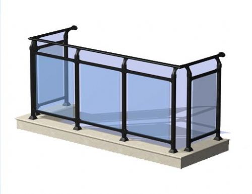 艾克赛尔玻璃阳台护栏1