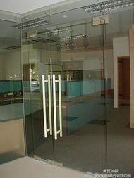 办公室推拉钢化玻璃门1