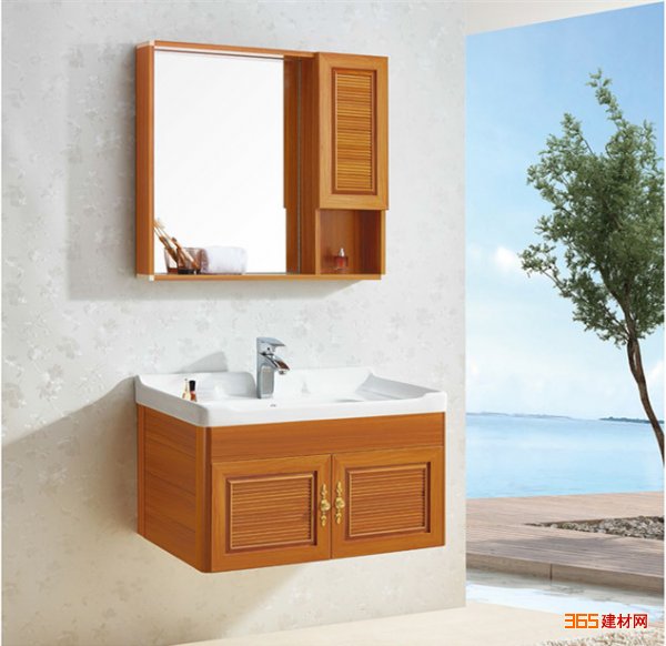 澳莱思A-9160现代风格实木色铝制浴室组合柜
