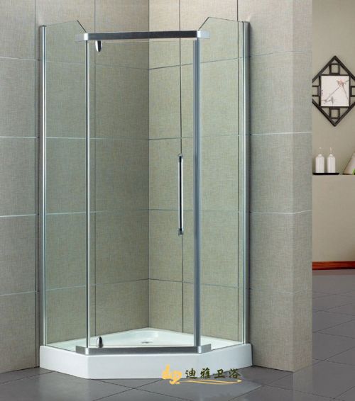 非标定制钻石形平开门式简易淋浴房
