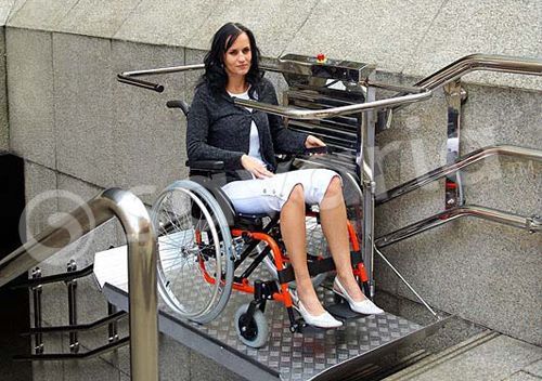 平台式斜挂机 斜挂式轮椅楼梯 残疾人斜挂式升降平台 工程机械、建筑机械